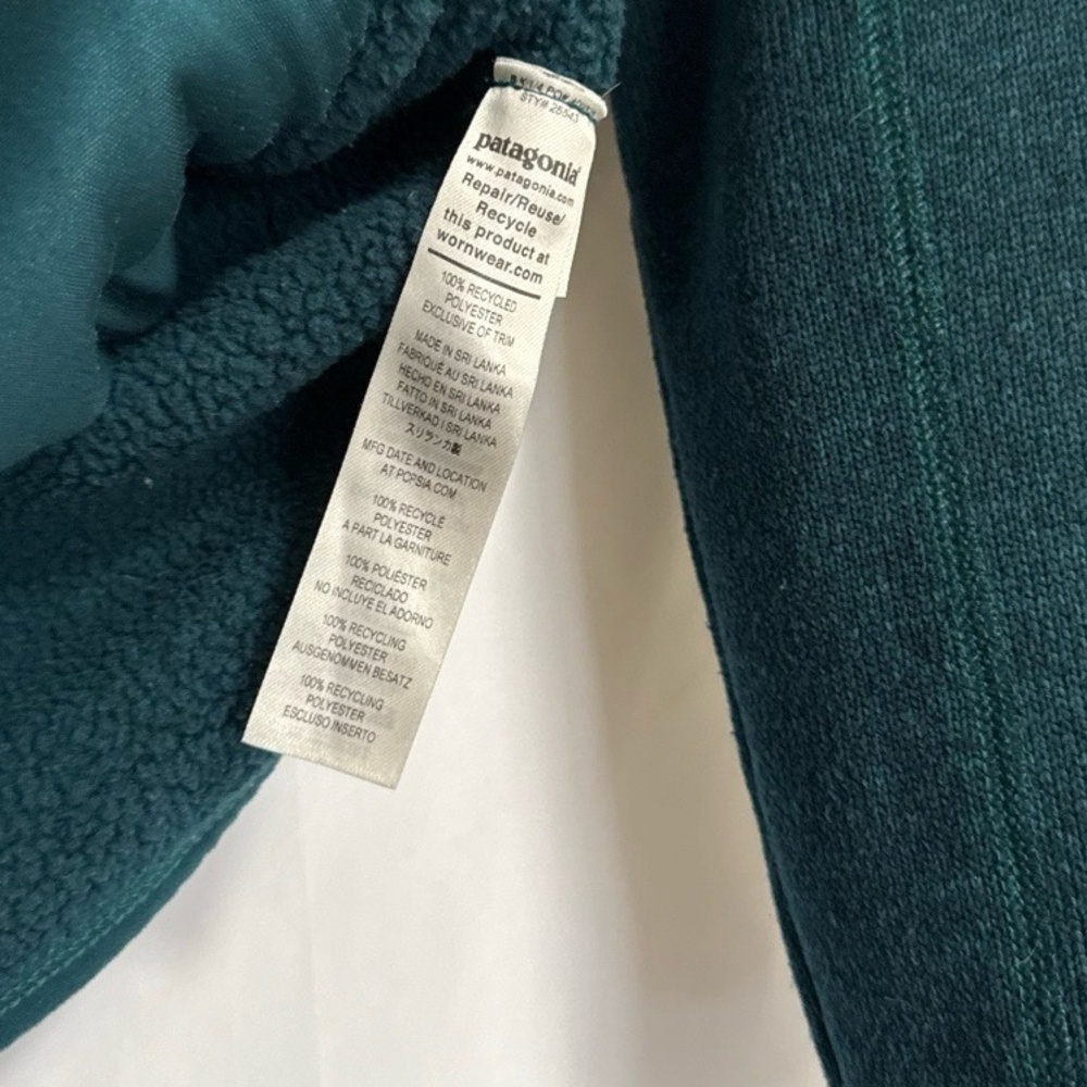 Patagonia Jacket Medium Fullzip Zippered Pocket Logo womens teal - Picture 3 of 7